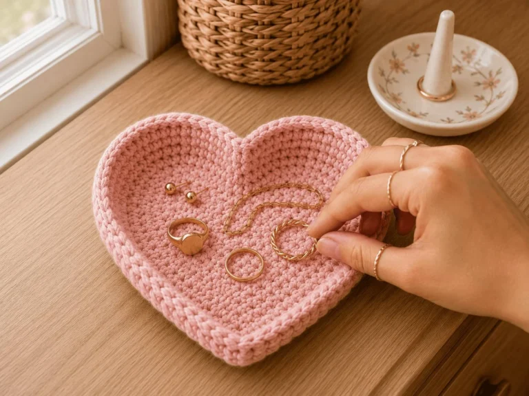 Crochet Heart Trinket