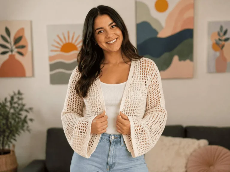 Crochet Mesh Cardigan