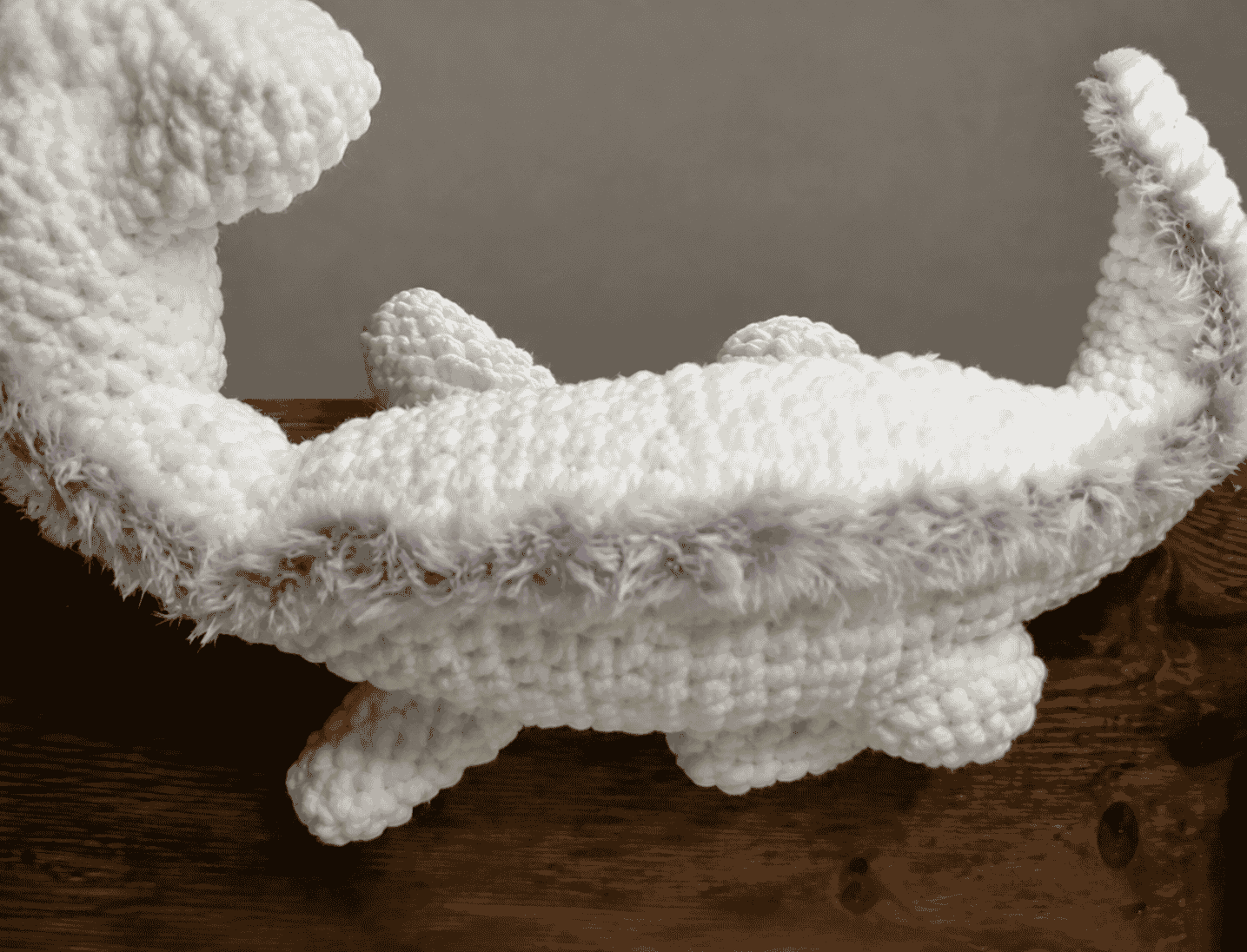 Crochet Pattern Dragon Snuggler body and tail shape