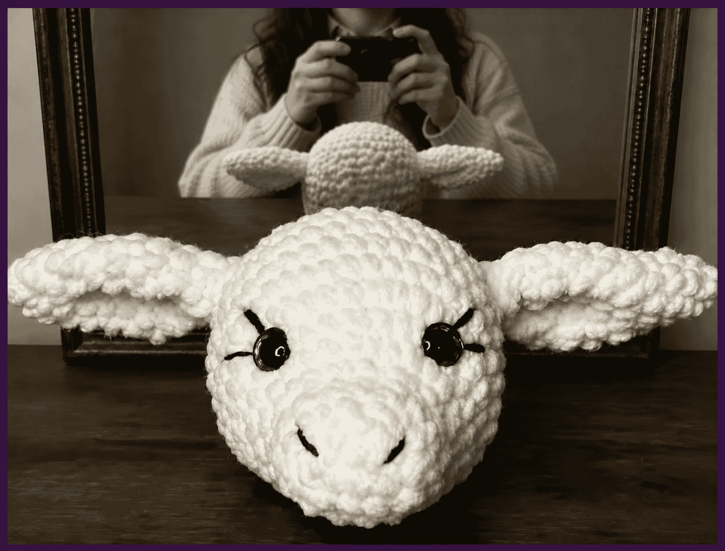 Front view of the dragon head, ears, eyes, and nostrils