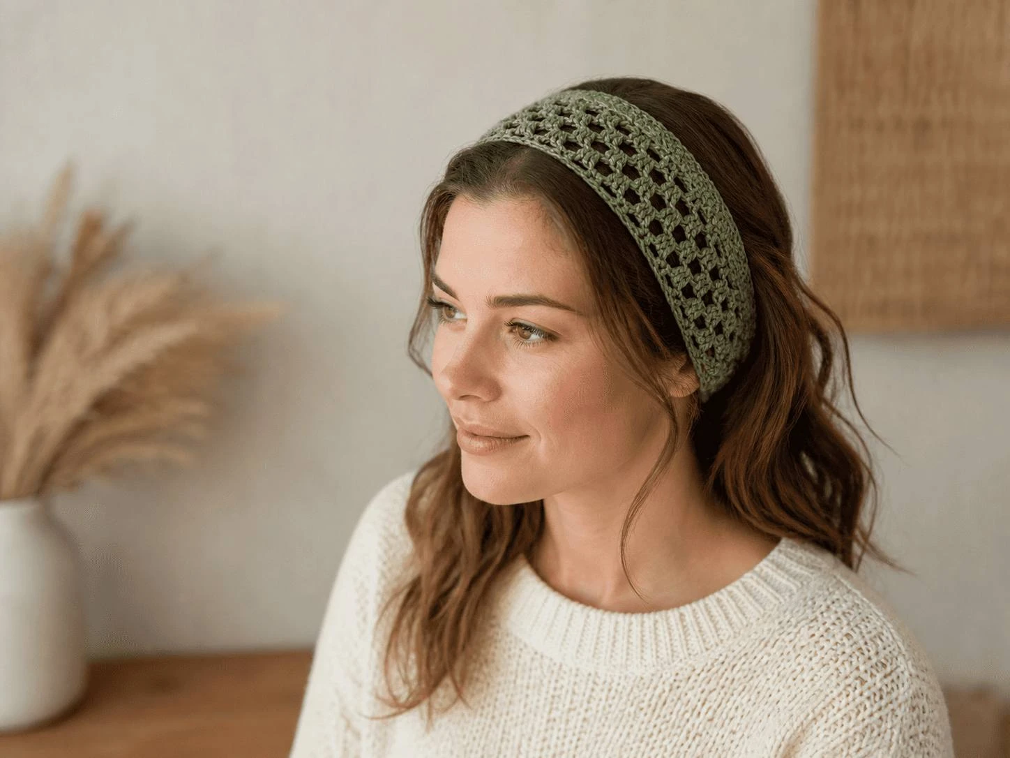 Crochet mesh bandana