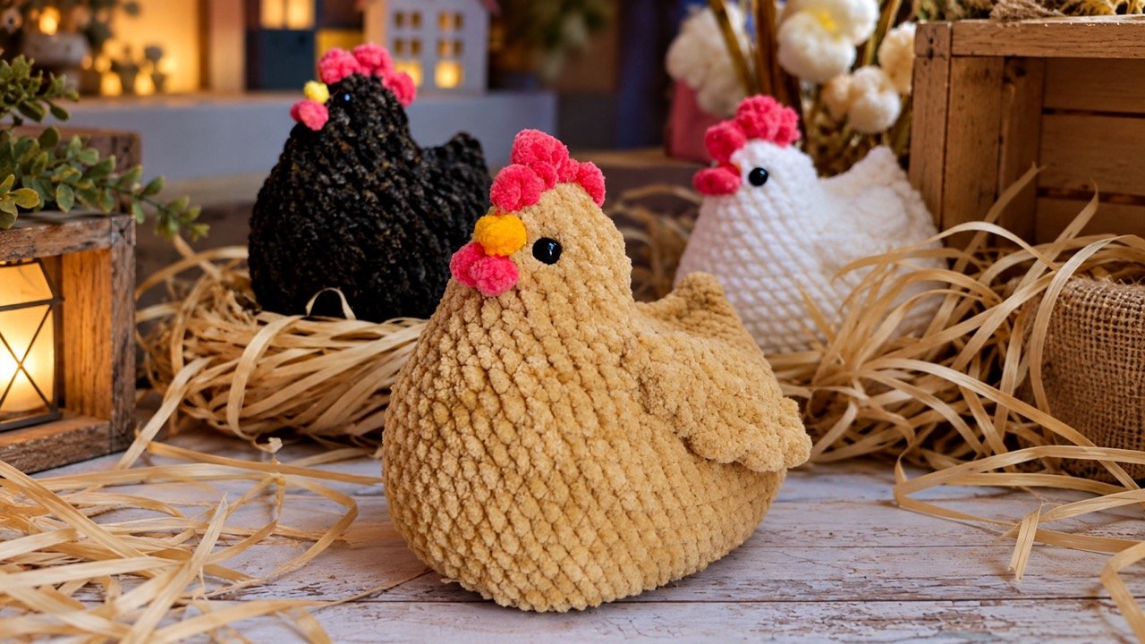 Crochet hen pattern amigurumi chicken