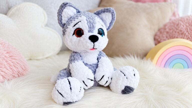 Free Crochet Husky Amigurumi Pattern Step by Step
