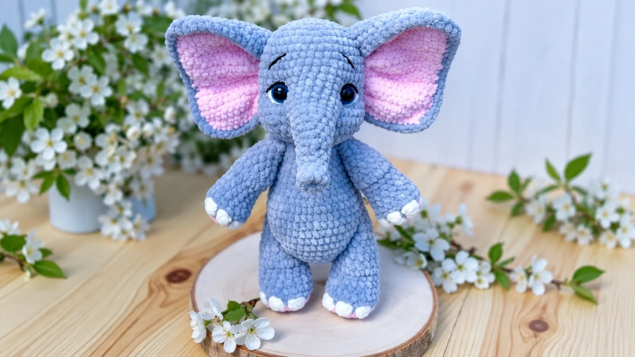 Crochet elephant amigurumi